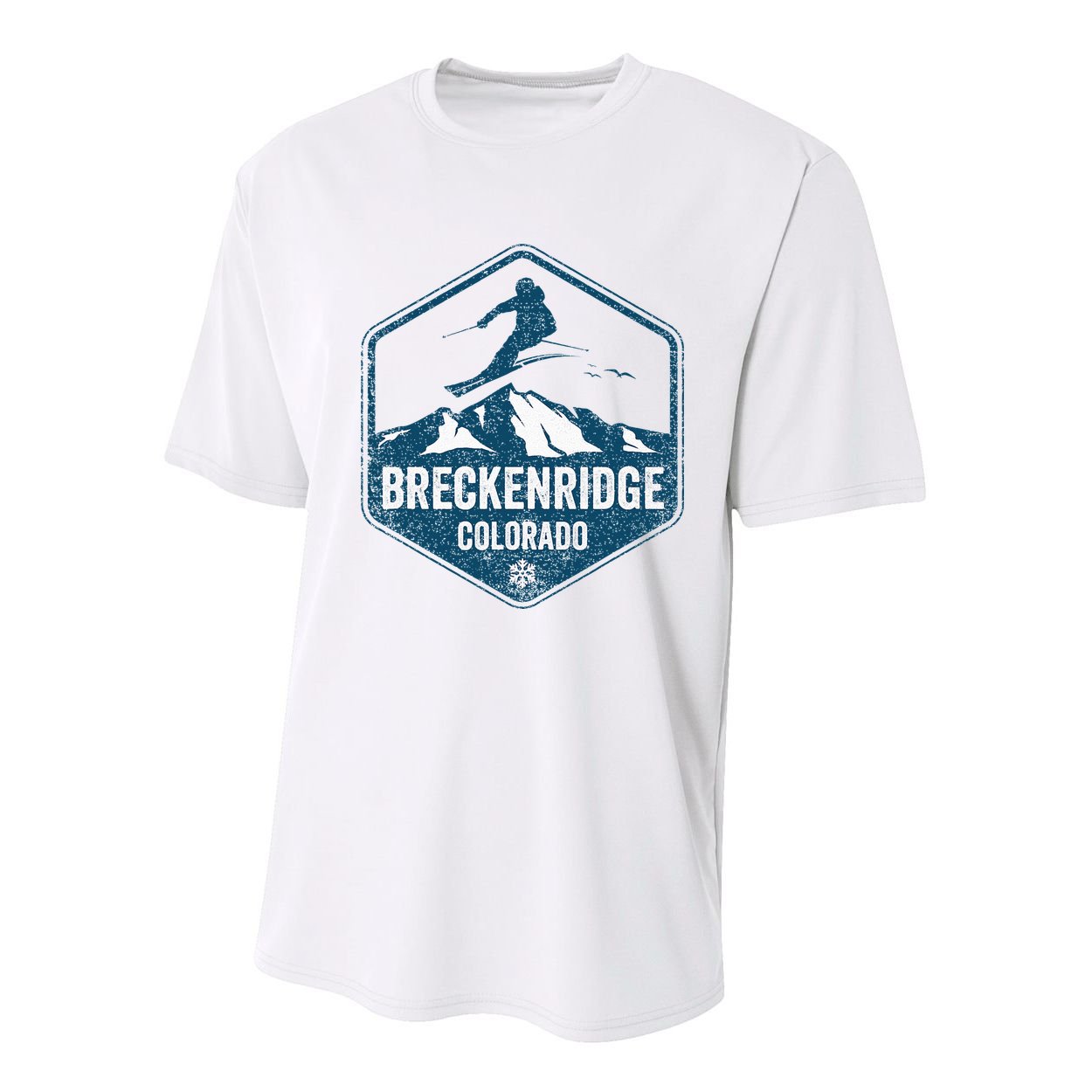 Vintage Breckenridge Retro Logo Ski Youth Performance Sprint T-Shirt
