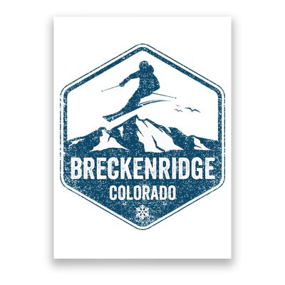 Vintage Breckenridge Retro Logo Ski Poster