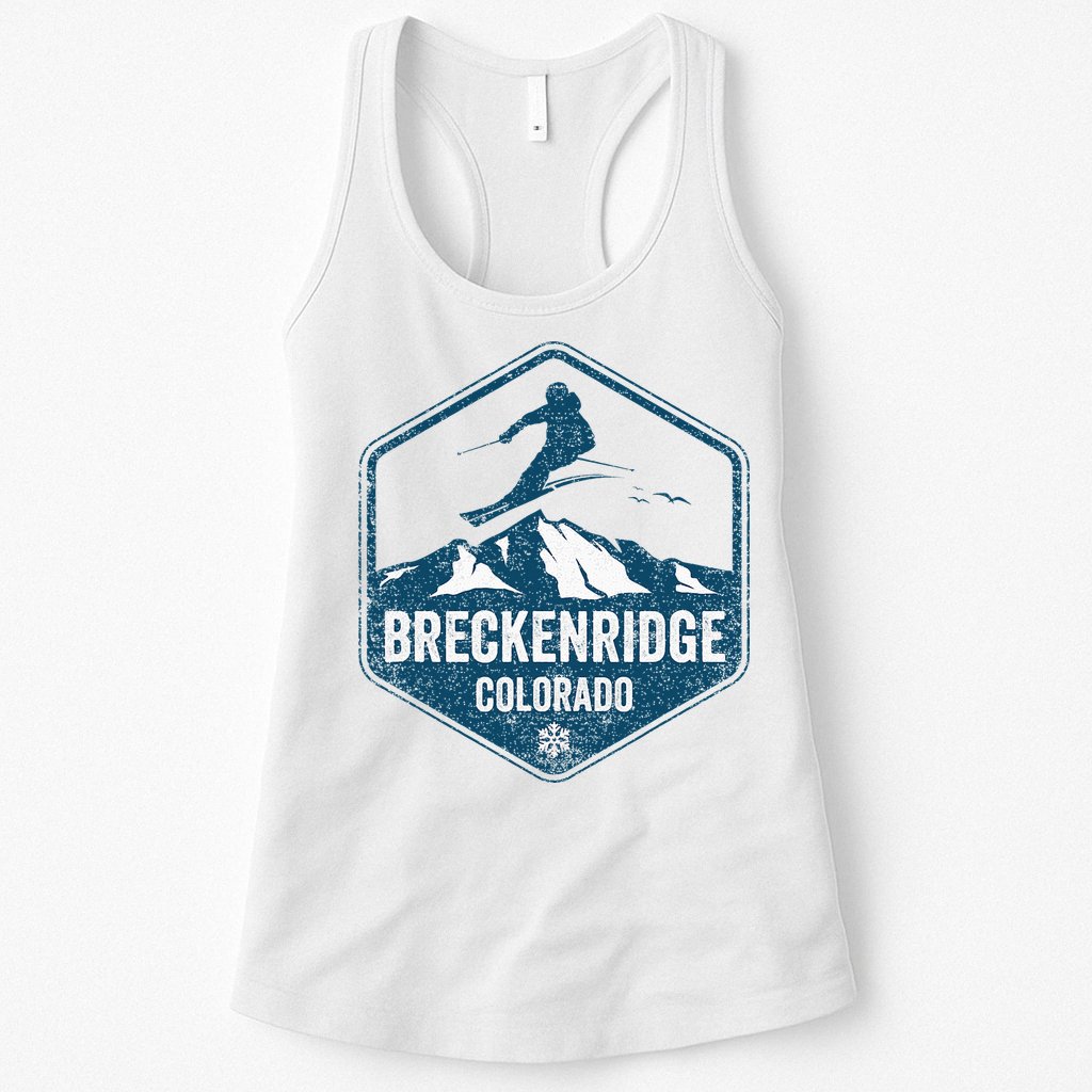 Vintage Breckenridge Retro Logo Ski Womens Tank Top