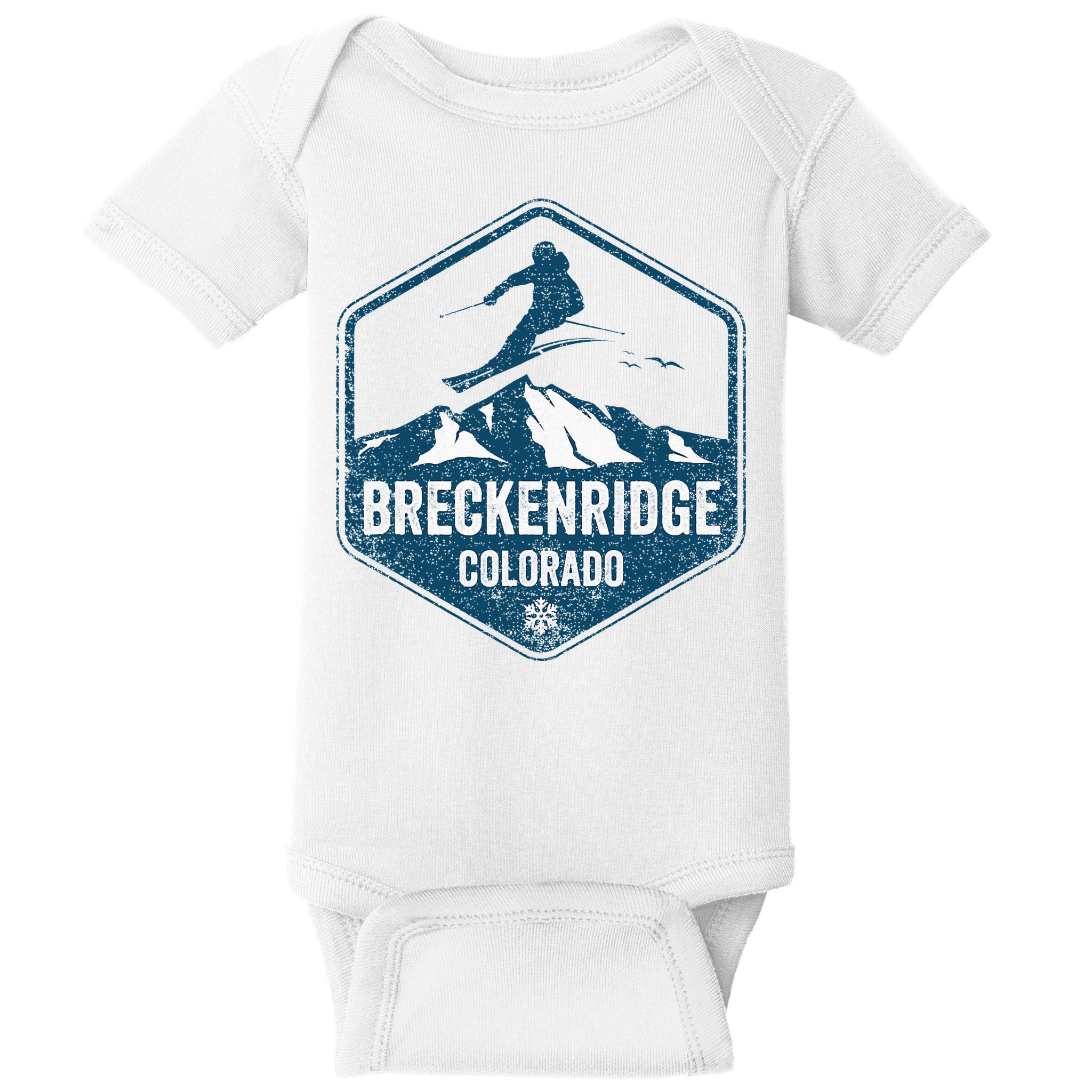 Vintage Breckenridge Retro Logo Ski Baby Bodysuit