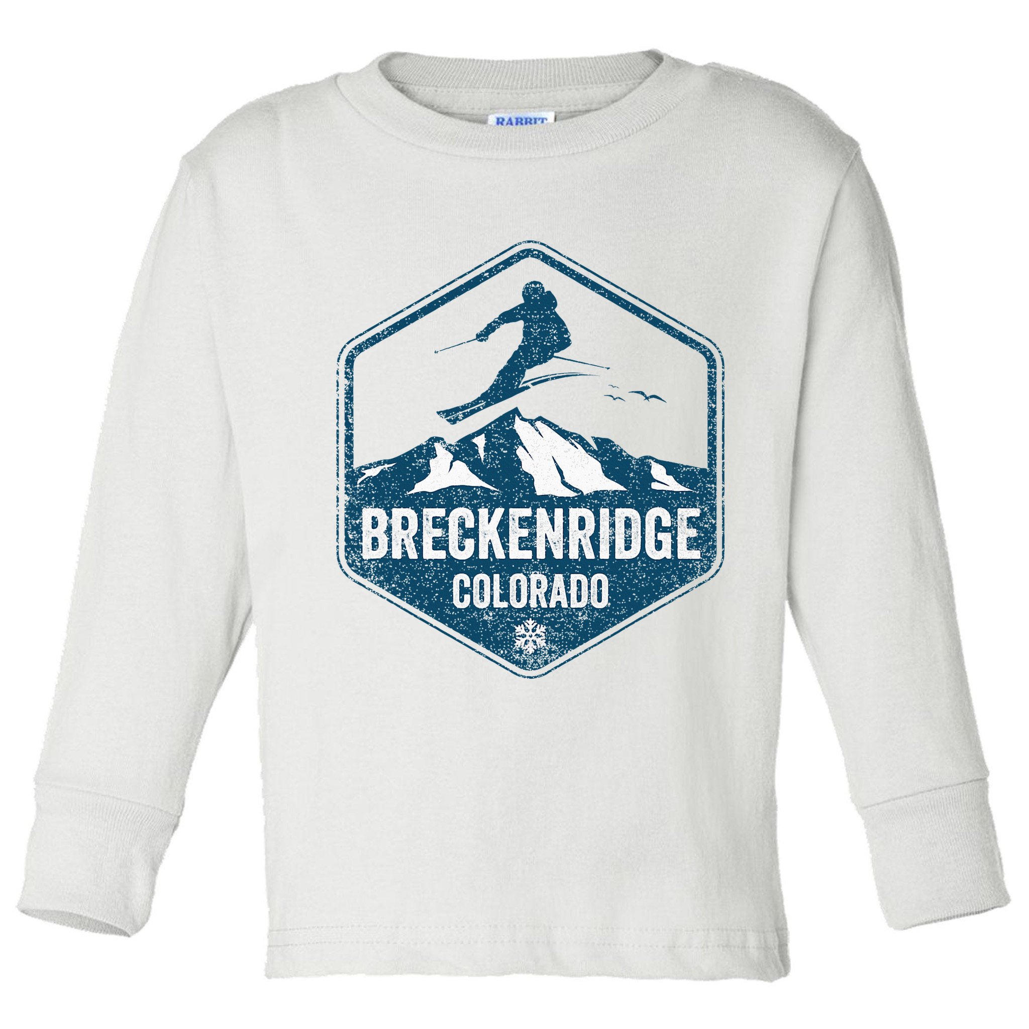 Vintage Breckenridge Retro Logo Ski Toddler Long Sleeve Shirt