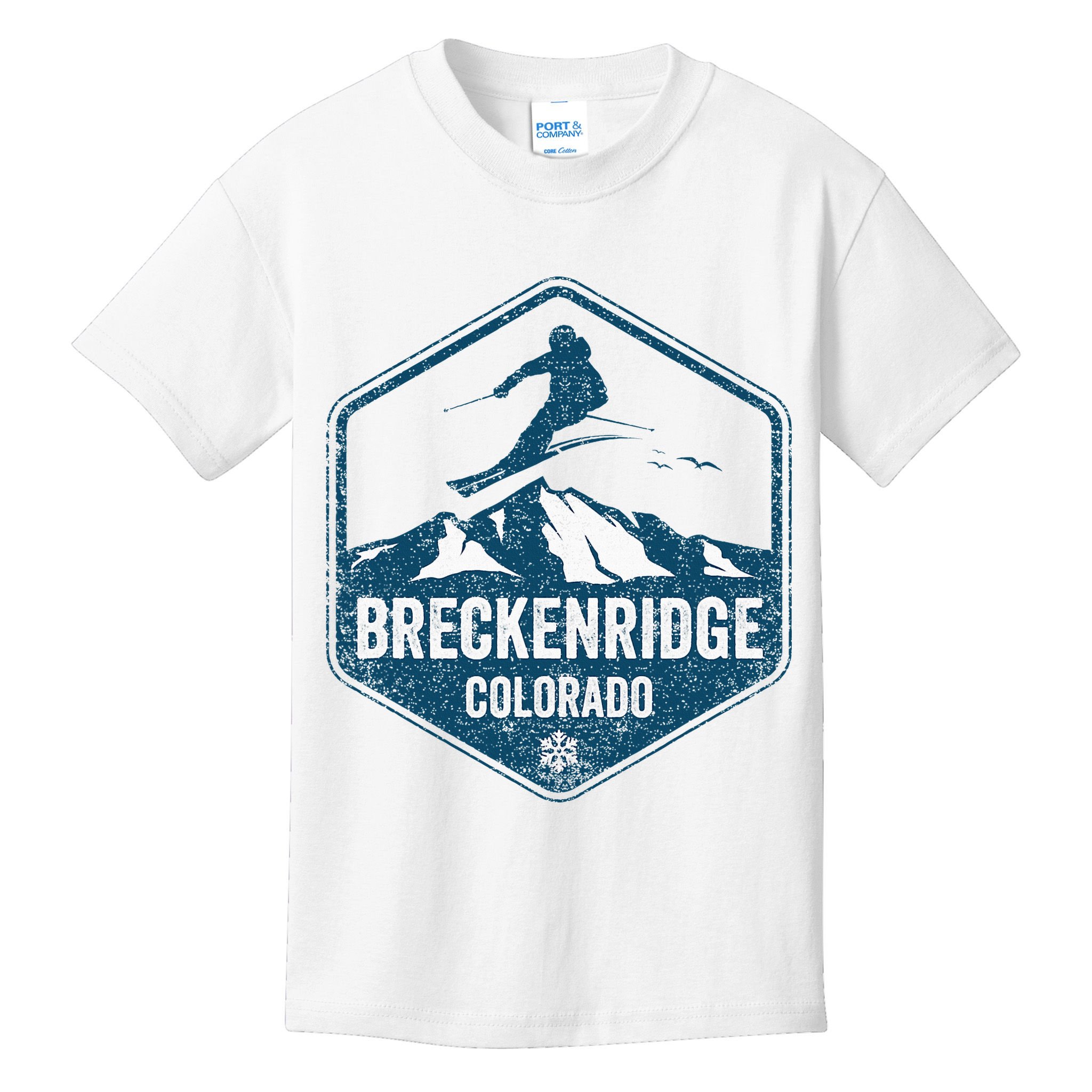 Vintage Breckenridge Retro Logo Ski Kids T-Shirt