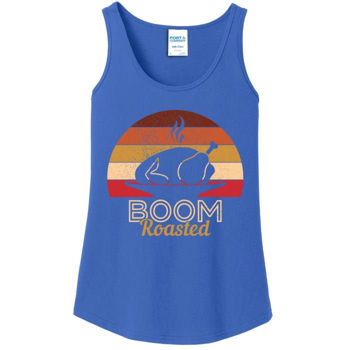 Vintage Boom Roasted Funny Thanksgiving Turkey Cute Gift Ladies Essential Tank