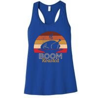 Vintage Boom Roasted Funny Thanksgiving Turkey Cute Gift Women's Racerback Tank