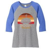 Vintage Boom Roasted Funny Thanksgiving Turkey Cute Gift Women's Tri-Blend 3/4-Sleeve Raglan Shirt