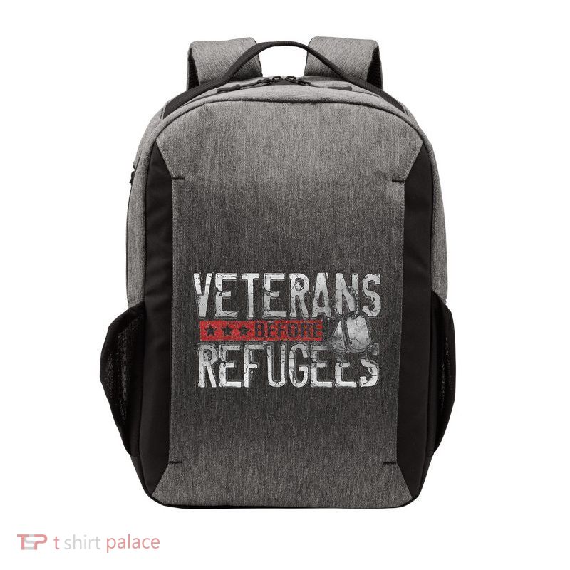 Veterans Before Refugees Memorial Day Never Forget Vector Backpack
