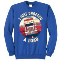 Vintage Big Rig Semi Trailer Truck Driver Funny Trucker Gift Cute Gift Sweatshirt