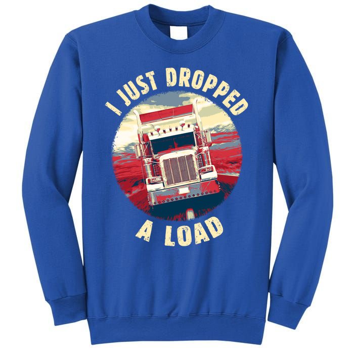 Vintage Big Rig Semi Trailer Truck Driver Funny Trucker Gift Cute Gift Sweatshirt