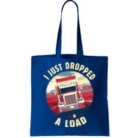 Vintage Big Rig Semi Trailer Truck Driver Funny Trucker Gift Cute Gift Tote Bag