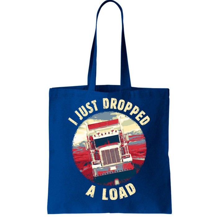 Vintage Big Rig Semi Trailer Truck Driver Funny Trucker Gift Cute Gift Tote Bag