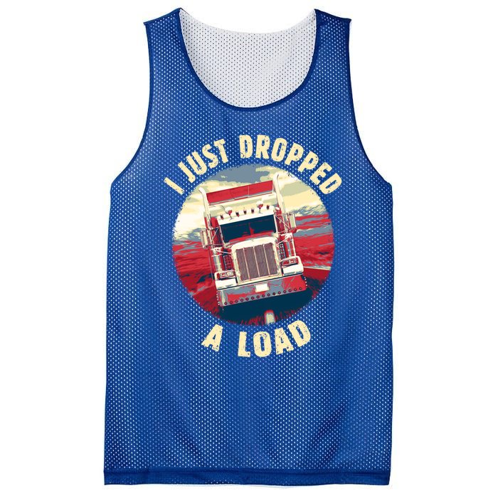 Vintage Big Rig Semi Trailer Truck Driver Funny Trucker Gift Cute Gift Mesh Reversible Basketball Jersey Tank