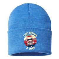 Vintage Big Rig Semi Trailer Truck Driver Funny Trucker Gift Cute Gift Sustainable Knit Beanie