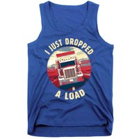 Vintage Big Rig Semi Trailer Truck Driver Funny Trucker Gift Cute Gift Tank Top