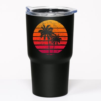 Vintage Beach Retro Sunset Palm Trees Tropical Vacation Tumbler