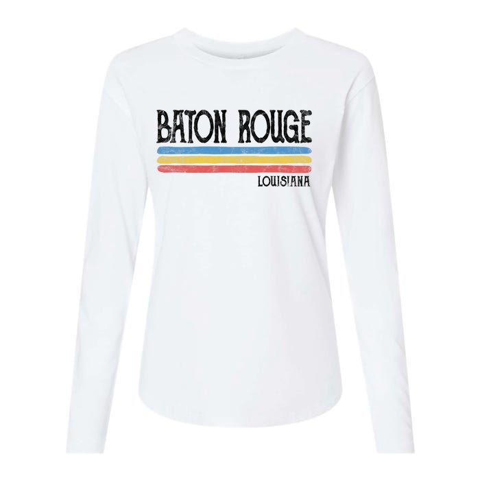 Vintage Baton Rouge Louisiana La Love Gift Souvenir Womens Cotton Relaxed Long Sleeve T-Shirt