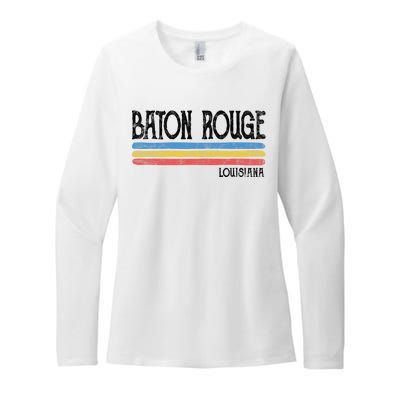 Vintage Baton Rouge Louisiana La Love Gift Souvenir Womens CVC Long Sleeve Shirt