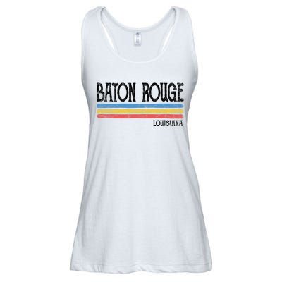 Vintage Baton Rouge Louisiana La Love Gift Souvenir Ladies Essential Flowy Tank