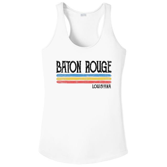 Vintage Baton Rouge Louisiana La Love Gift Souvenir Ladies PosiCharge Competitor Racerback Tank