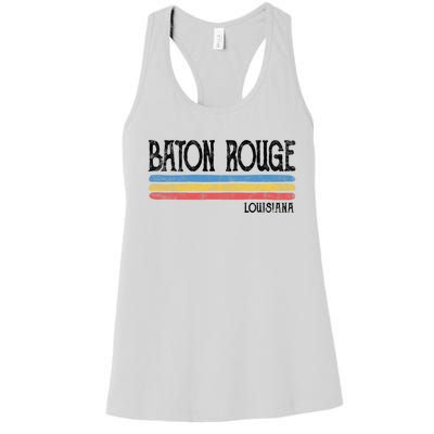 Vintage Baton Rouge Louisiana La Love Gift Souvenir Women's Racerback Tank