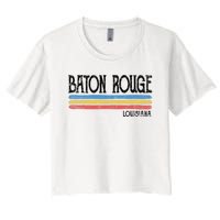 Vintage Baton Rouge Louisiana La Love Gift Souvenir Women's Crop Top Tee