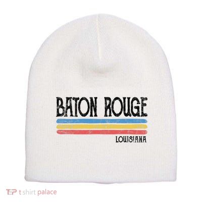 Vintage Baton Rouge Louisiana La Love Gift Souvenir Short Acrylic Beanie