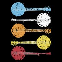 Vintage Banjo Retro Banjo Gift Country Music Bluegrass Baby Bodysuit