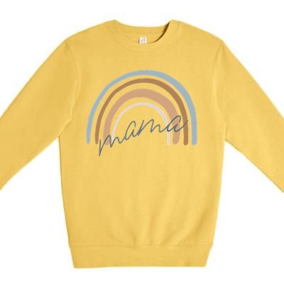 Vintage Boho Rainbow Mama Mom Cute Mother's Day Gift Premium Crewneck Sweatshirt