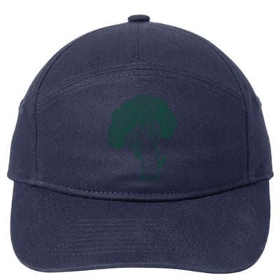 Vegetable Broccoli Retro Vintage Drawing 7-Panel Snapback Hat