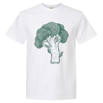 Vegetable Broccoli Retro Vintage Drawing Garment-Dyed Heavyweight T-Shirt