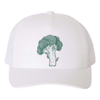 Vegetable Broccoli Retro Vintage Drawing Yupoong Adult 5-Panel Trucker Hat