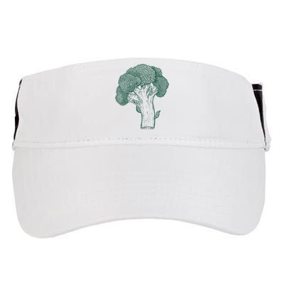 Vegetable Broccoli Retro Vintage Drawing Adult Drive Performance Visor