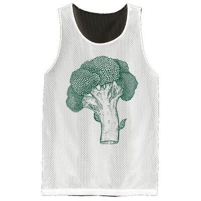 Vegetable Broccoli Retro Vintage Drawing Mesh Reversible Basketball Jersey Tank