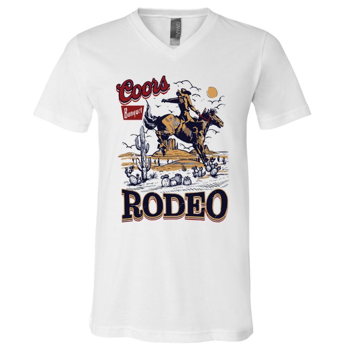 Vintage Banquet Rodeo V-Neck T-Shirt