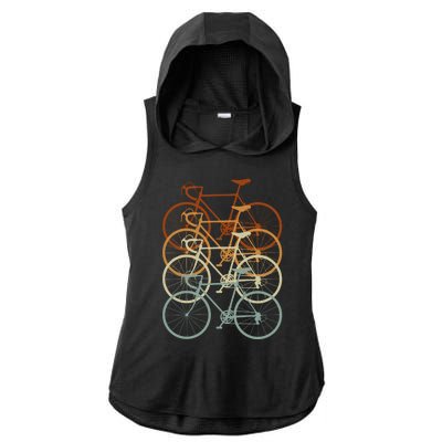 Vintage Bike Retro Bicycle Ladies PosiCharge Tri-Blend Wicking Draft Hoodie Tank