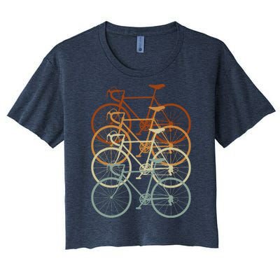 Vintage Bike Retro Bicycle Women's Crop Top Tee