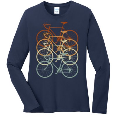 Vintage Bike Retro Bicycle Ladies Long Sleeve Shirt