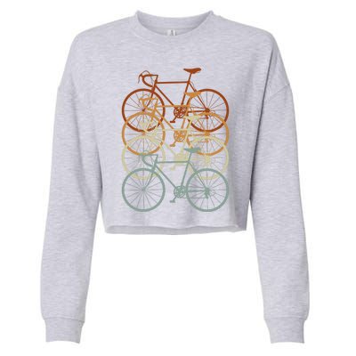 Vintage Bike Retro Bicycle Cropped Pullover Crew