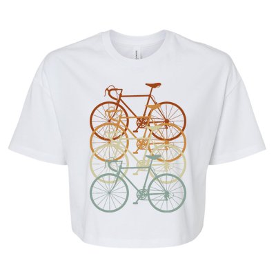 Vintage Bike Retro Bicycle Bella+Canvas Jersey Crop Tee