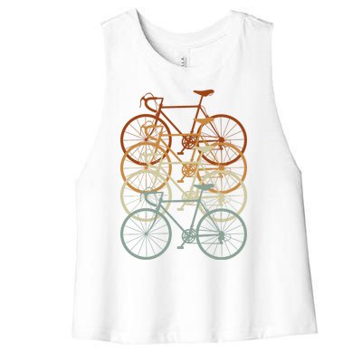 Vintage Bike Retro Bicycle Women's Racerback Cropped Tank