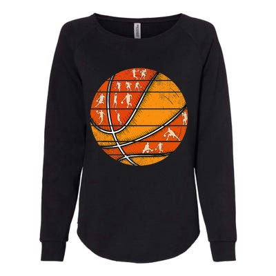 Vintage Basketball Retro Love Basketball Player Womens California Wash Sweatshirt