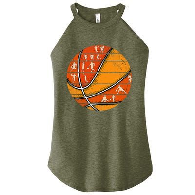 Vintage Basketball Retro Love Basketball Player Women’s Perfect Tri Rocker Tank