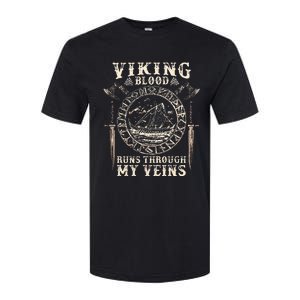 Viking Blood Runs Through My Veins Viking Ship Softstyle CVC T-Shirt