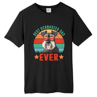 Vintage Best Schnauzer Dad Ever Dog Dad Daddy Fathers Day Meaningful Gift Tall Fusion ChromaSoft Performance T-Shirt