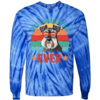 Vintage Best Schnauzer Dad Ever Dog Dad Daddy Fathers Day Meaningful Gift Tie-Dye Long Sleeve Shirt