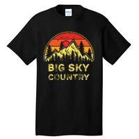 Vintage Big Sky Country Montana Mt Mountains Hiking Souvenir Tall T-Shirt