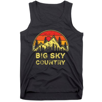 Vintage Big Sky Country Montana Mt Mountains Hiking Souvenir Tank Top