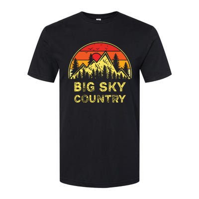 Vintage Big Sky Country Montana Mt Mountains Hiking Souvenir Softstyle CVC T-Shirt