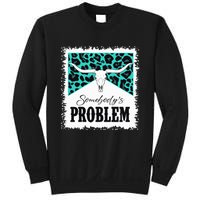 Vintage Bull Skull Leopard Bleached SomebodyS Problem Sweatshirt