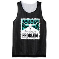 Vintage Bull Skull Leopard Bleached SomebodyS Problem Mesh Reversible Basketball Jersey Tank