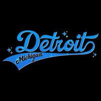 Vintage Blue Sporty Detroit Michigan Logo Button